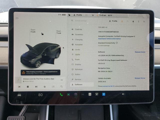 Photo 9 from auction – 2021 TESLA MODEL Y with VIN 5YJYGDEE0MF099338