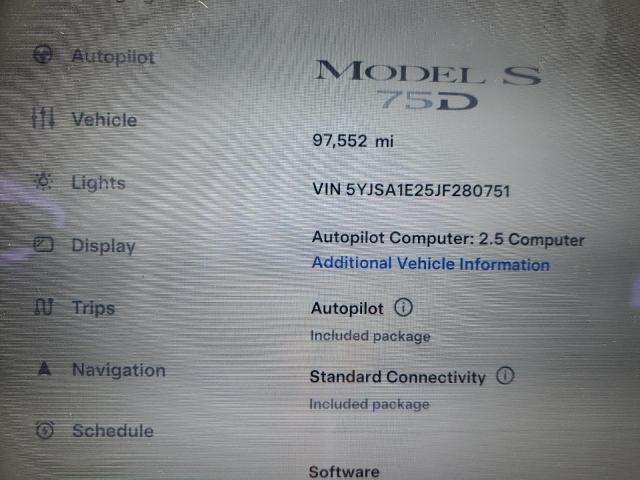 Photo 9 from auction – 2018 TESLA MODEL S with VIN 5YJSA1E25JF280751
