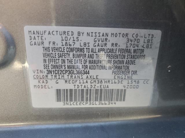 Photo 14 from auction – 2016 NISSAN VERSA NOTE with VIN 3N1CE2CP3GL366344