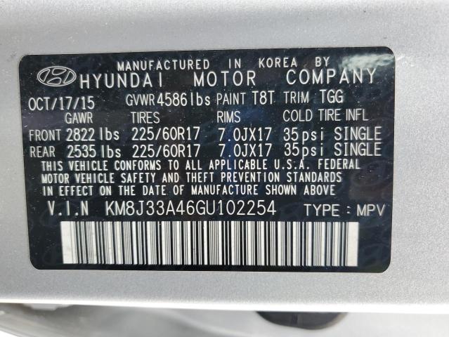 Photo 14 from auction – 2016 HYUNDAI TUCSON LIM with VIN KM8J33A46GU102254
