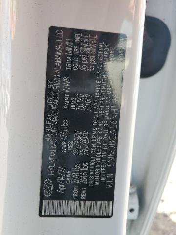 Photo 14 from auction – 2022 HYUNDAI TUCSON SEL with VIN 5NMJBCAE6NH119656
