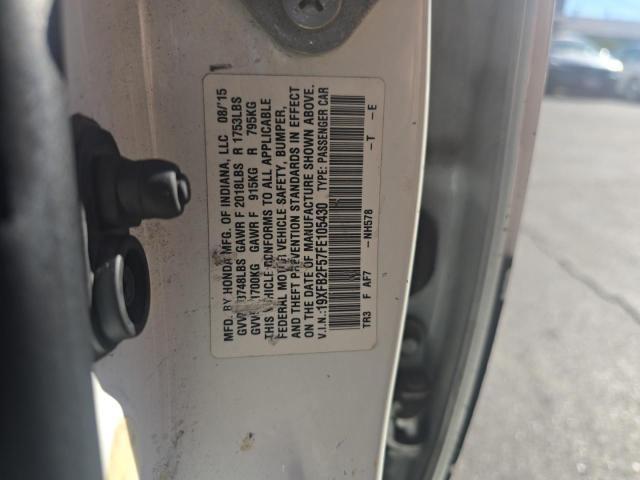 Photo 10 from auction – 2015 HONDA CIVIC LX with VIN 19XFB2F57FE105430
