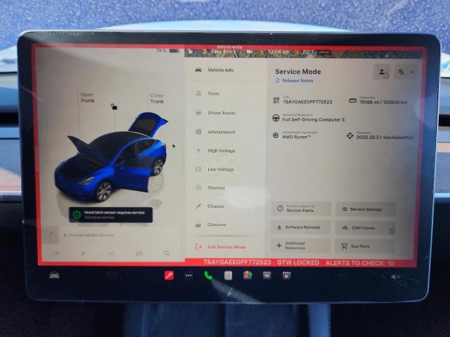 Photo 9 from auction – 2023 TESLA MODEL Y with VIN 7SAYGAEE0PF772523