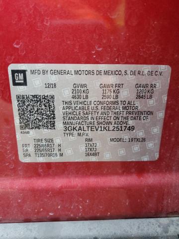 Photo 14 from auction – 2019 GMC TERRAIN SL with VIN 3GKALTEV1KL251749