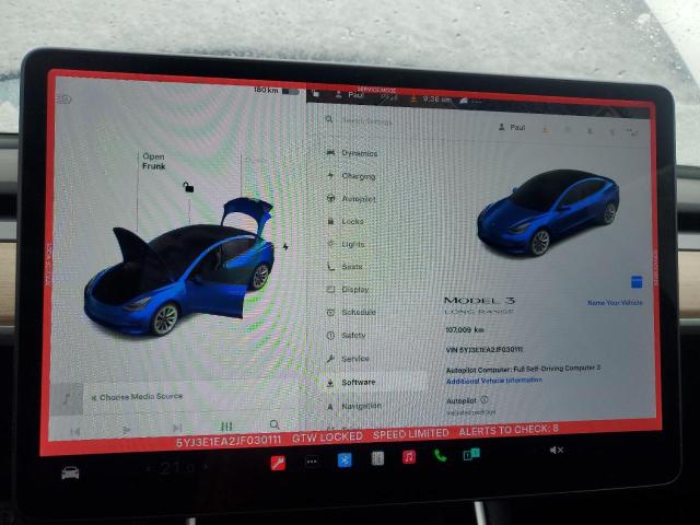Photo 9 from auction – 2018 TESLA MODEL 3 with VIN 5YJ3E1EA2JF030111