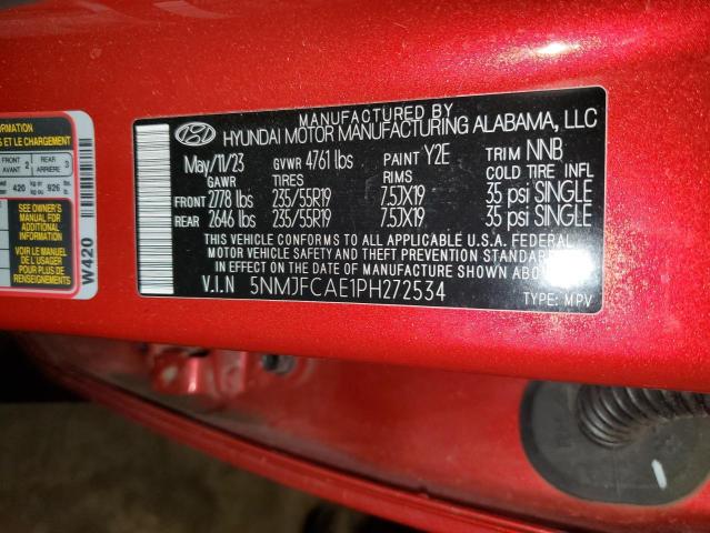 Photo 14 from auction – 2023 HYUNDAI TUCSON SEL with VIN 5NMJFCAE1PH272534