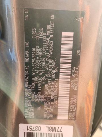 Photo 14 from auction – 2011 TOYOTA SEQUOIA SR with VIN 5TDBY5G17BS045711