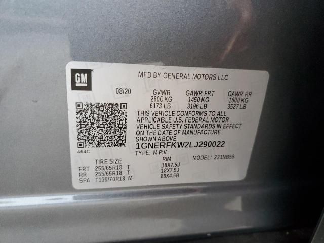 Photo 14 from auction – 2020 CHEVROLET TRAVERSE with VIN 1GNERFKW2LJ290022
