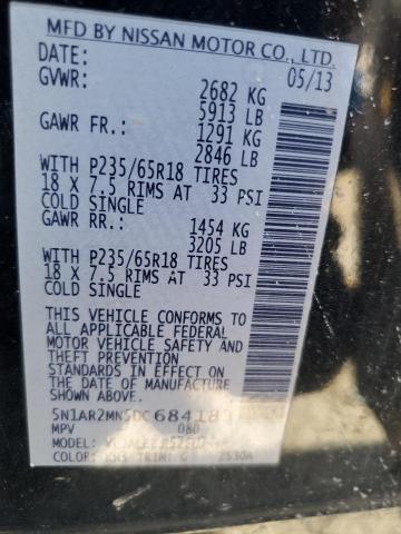 Photo 14 from auction – 2013 NISSAN PATHFINDER with VIN 5N1AR2MN5DC684183