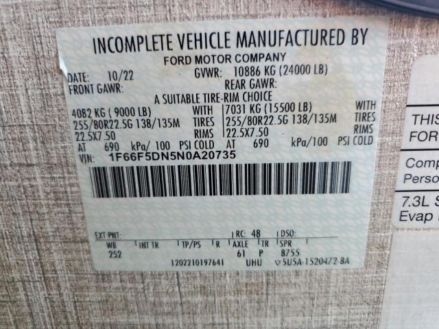 Photo 10 from auction – 2022 FORD F53 with VIN 1F66F5DN5N0A20735