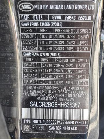 Photo 14 from auction – 2017 LAND ROVER DISCOVERY with VIN SALCR2BG8HH636387
