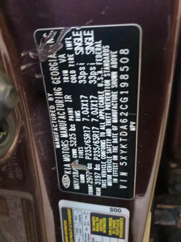 Photo 14 from auction – 2012 KIA SORENTO BA with VIN 5XYKTDA62CG198508
