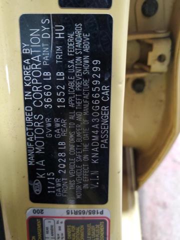 Photo 14 from auction – 2016 KIA RIO LX with VIN KNADM4A30G6659299