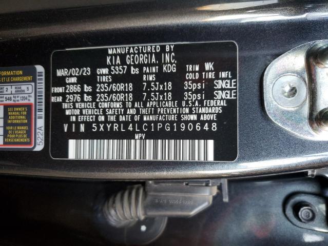 Photo 14 from auction – 2023 KIA SORENTO S with VIN 5XYRL4LC1PG190648