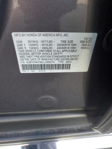 Photo 14 from auction – 2020 ACURA MDX with VIN 5J8YD4H36LL046014