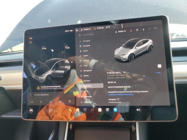 Photo 9 from auction – 2021 TESLA MODEL Y with VIN 5YJYGDEE9MF076768