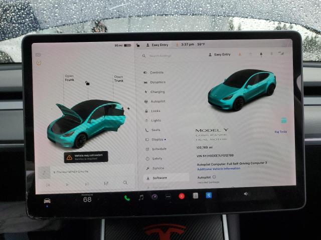 Photo 9 from auction – 2020 TESLA MODEL Y with VIN 5YJYGDEE7LF012789