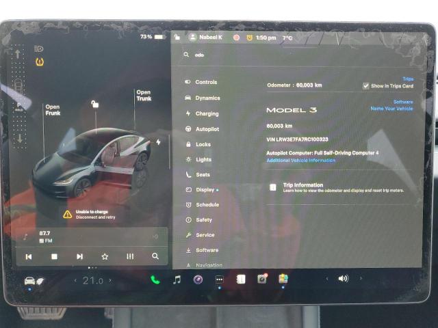 Photo 9 from auction – 2024 TESLA MODEL 3 with VIN LRW3E7FA7RC100323