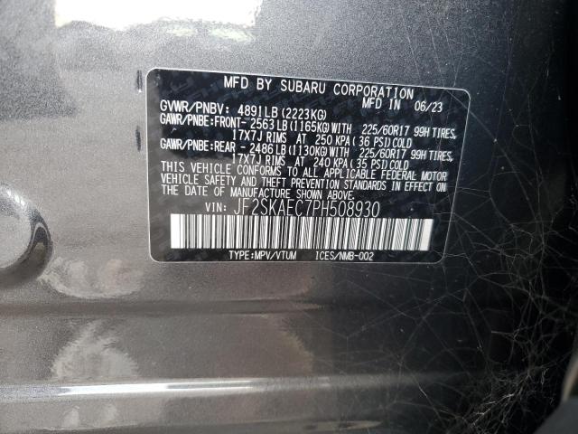 Photo 14 from auction – 2023 SUBARU FORESTER with VIN JF2SKAEC7PH508930