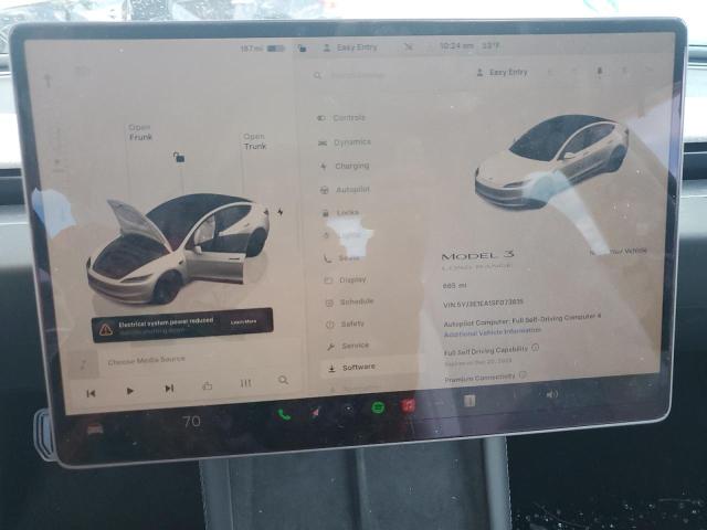 Photo 9 from auction – 2025 TESLA MODEL 3 with VIN 5YJ3E1EA1SF073615