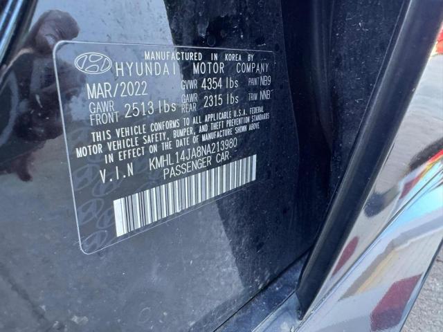 Photo 10 from auction – 2022 HYUNDAI SONATA SEL with VIN KMHL14JA8NA213980