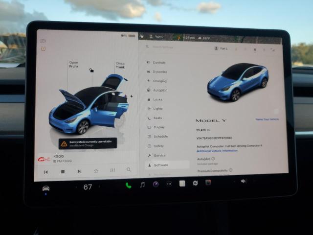 Photo 9 from auction – 2023 TESLA MODEL Y with VIN 7SAYGDED1PF972383