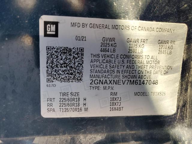 Photo 14 from auction – 2021 CHEVROLET EQUINOX PR with VIN 2GNAXNEV7M6147048