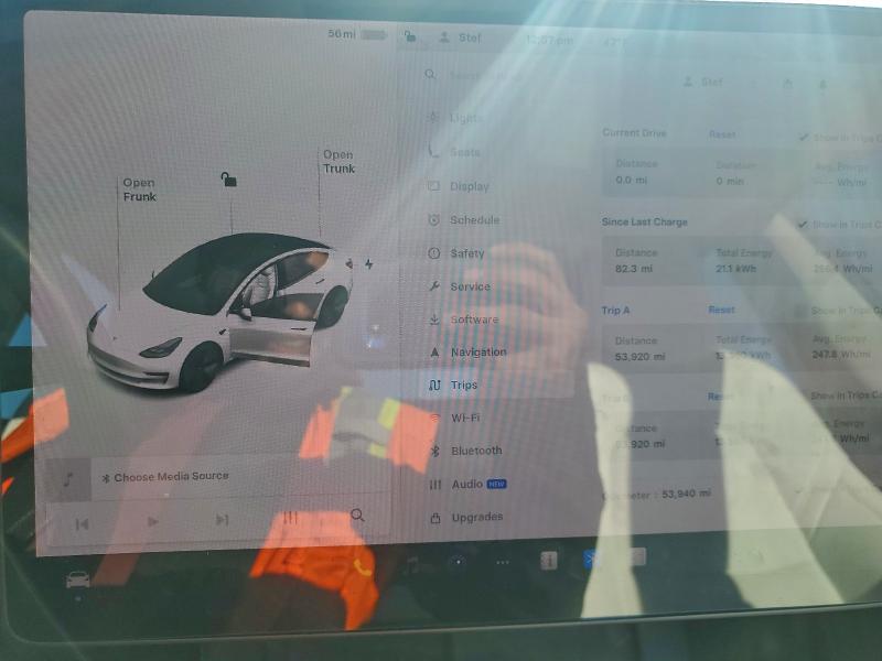 Photo 9 from auction – 2021 TESLA MODEL 3 with VIN 5YJ3E1EB9MF020141