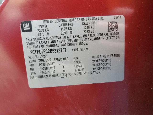 Photo 14 from auction – 2011 GMC TERRAIN SL with VIN 2CTFLTEC2B6373707