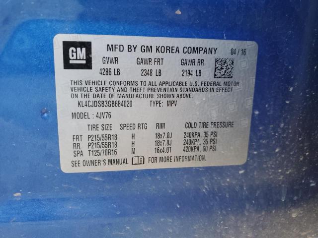 Photo 14 from auction – 2016 BUICK ENCORE PRE with VIN KL4CJDSB3GB684020