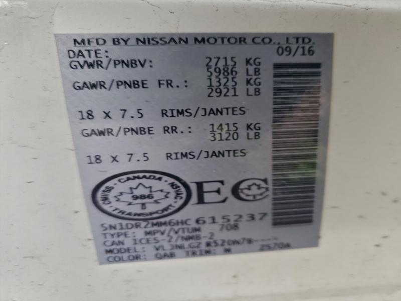 Photo 14 from auction – 2017 NISSAN PATHFINDER with VIN 5N1DR2MM6HC615237