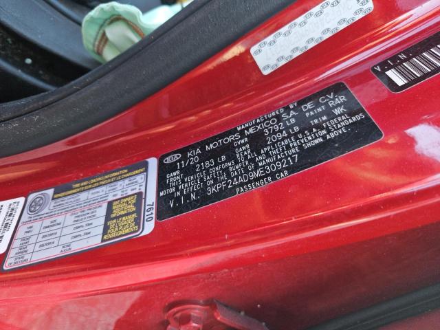 Photo 10 from auction – 2021 KIA FORTE FE with VIN 3KPF24AD9ME309217