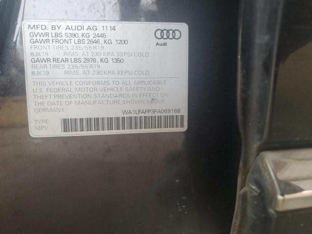 Photo 14 from auction – 2015 AUDI Q5 PREMIUM with VIN WA1LFAFP3FA069168