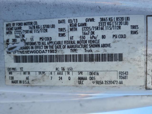 Photo 14 from auction – 2013 FORD ECONOLINE with VIN 1FTNE1EW0DDA71983