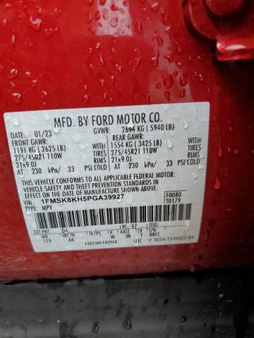 Photo 14 from auction – 2023 FORD EXPLORER S with VIN 1FMSK8KH5PGA39927