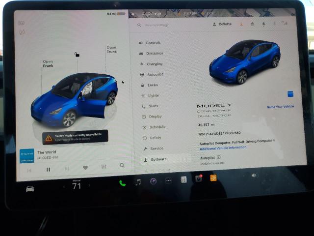 Photo 9 from auction – 2023 TESLA MODEL Y with VIN 7SAYGDEE4PF887580