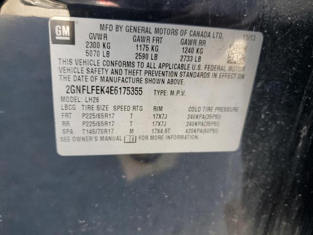 Photo 14 from auction – 2014 CHEVROLET EQUINOX LT with VIN 2GNFLFEK4E6175355