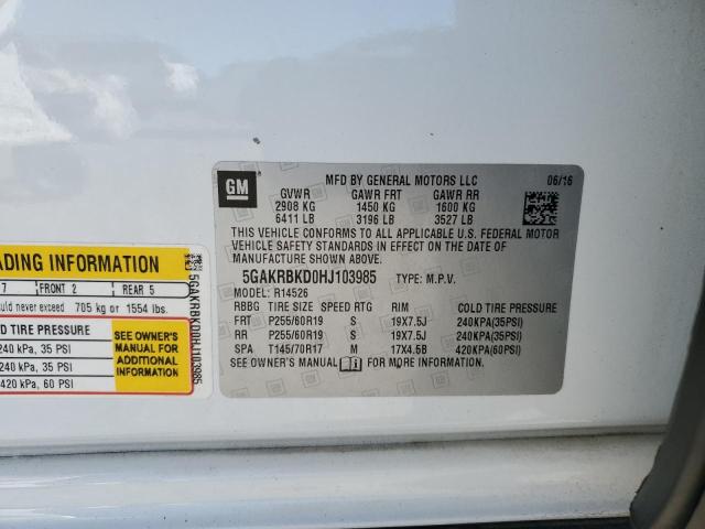Photo 14 from auction – 2017 BUICK ENCLAVE with VIN 5GAKRBKD0HJ103985