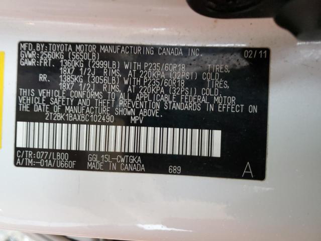 Photo 14 from auction – 2011 LEXUS RX 350 with VIN 2T2BK1BAXBC102490