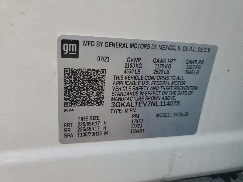 Photo 14 from auction – 2022 GMC TERRAIN SL with VIN 3GKALTEV7NL114075