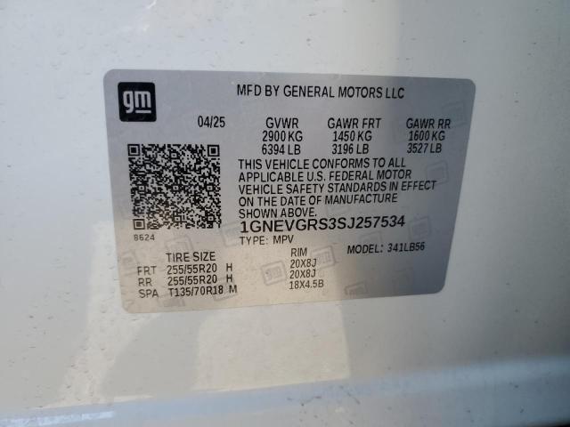 Photo 14 from auction – 2025 CHEVROLET TRAVERSE L with VIN 1GNEVGRS3SJ257534