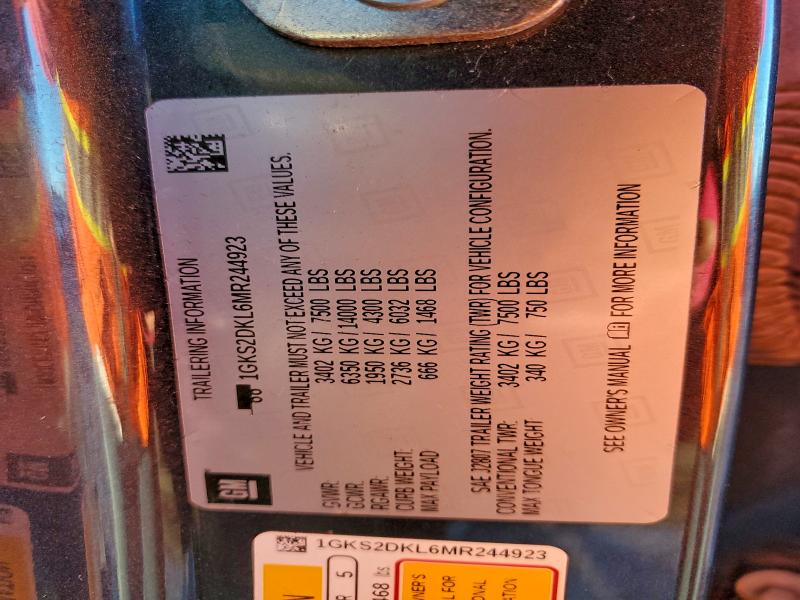 Photo 14 from auction – 2021 GMC YUKON DENA with VIN 1GKS2DKL6MR244923