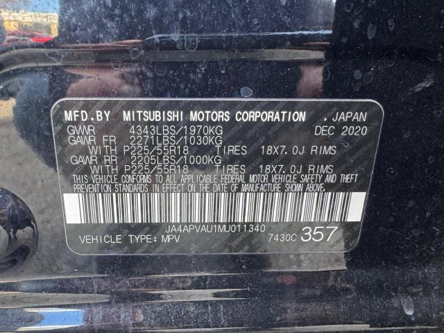 Photo 10 from auction – 2021 MITSUBISHI OUTLANDER with VIN JA4APVAU1MU011340