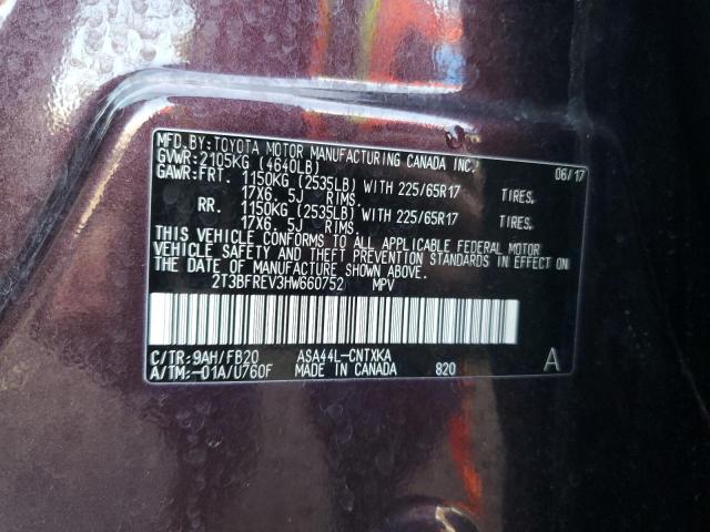 Фото 14 с аукциона – 2017 TOYOTA RAV4 LE с VIN 2T3BFREV3HW660752