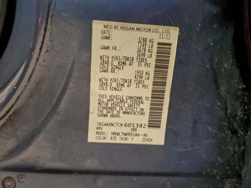 Photo 14 from auction – 2012 NISSAN ARMADA with VIN 5N1AA0NC7CN605382