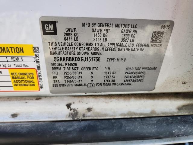 Photo 14 from auction – 2016 BUICK ENCLAVE with VIN 5GAKRBKDXGJ151766