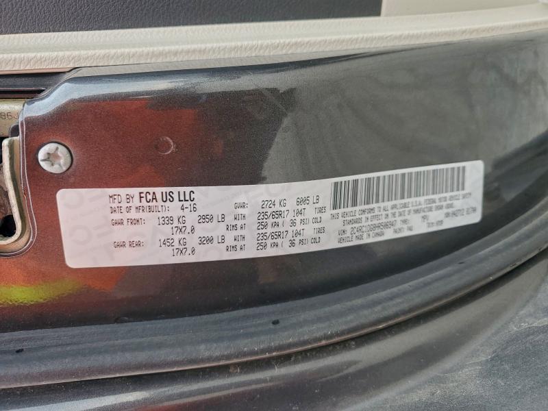 Photo 14 from auction – 2017 CHRYSLER PACIFICA T with VIN 2C4RC1DG8HR506947