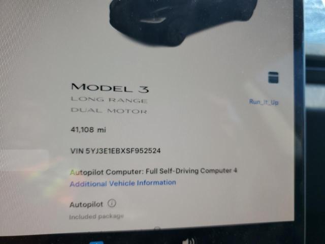 Photo 9 from auction – 2025 TESLA MODEL 3 with VIN 5YJ3E1EBXSF952524
