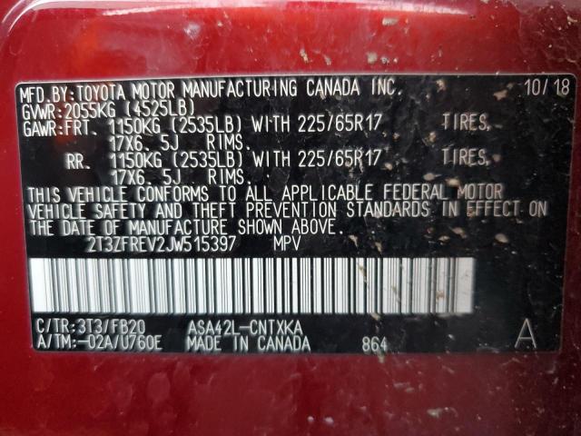 Photo 14 from auction – 2018 TOYOTA RAV4 LE with VIN 2T3ZFREV2JW515397