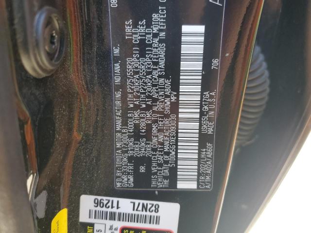 Photo 14 from auction – 2014 TOYOTA SEQUOIA PL with VIN 5TDDW5G1XES093030